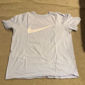 Nike Light Blue Short Sleeve Tee with White Swoosh